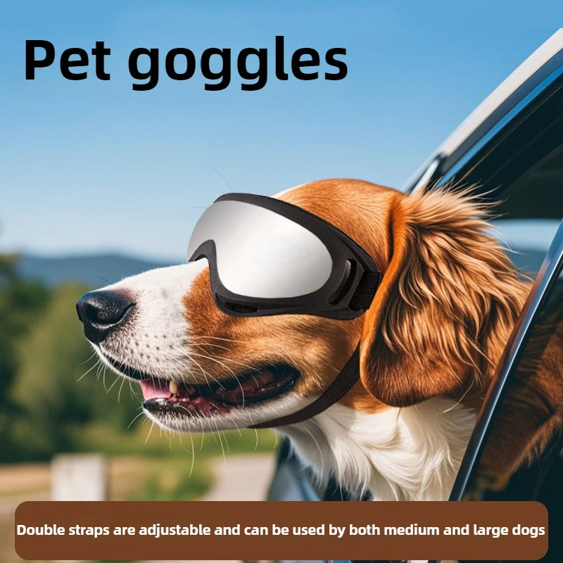 Pet Adjustable Dog Goggles Sunglasses Anti-UV Sun Glasses Eye Wear Protection Black Widely Used Dog Sunglasses Pet Dog Supplies